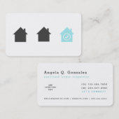 White Modern Robin Egg Blue House Inspector Visitenkarte (Vorne/Hinten)