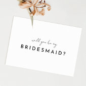 White Modern Script Bridesmaid Vorschlag Card Einladung