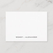 White Modern Script Hochzeitswünsche gut Begleitkarte (Rückseite)