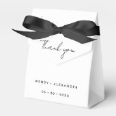 White Modern Script Wedding Vielen Dank Geschenkschachtel (Vorderseite)