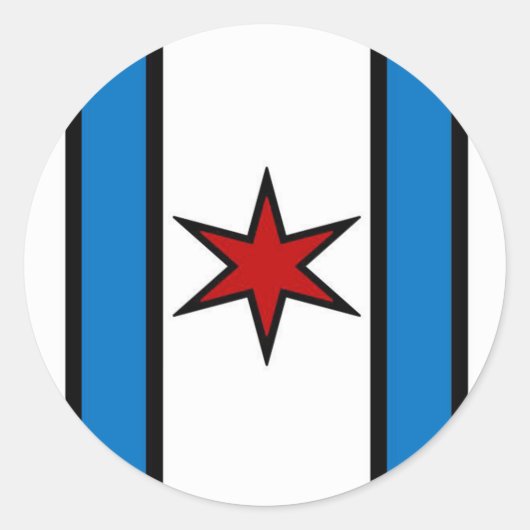 White Modern Shield Circle Sticker (Vorderseite)