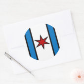 White Modern Shield Circle Sticker (Umschlag)