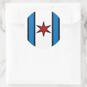 White Modern Shield Circle Sticker (Tasche)