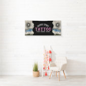 White Modern Text Hand Drawn 2 Photo Business Name Banner (Insitu)