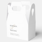 White Modern Wedding Vielen Dank Geschenkschachtel (Geöffnet)