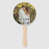 White Modern Wedding with Eucalyptus leaves Fächer (Rückseite)