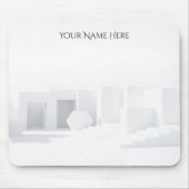 White Monochromatic Architectural Mousepad (Vorne)