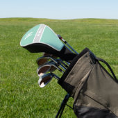 White Monogram Name Golf Head Cover Headcover (In SItu)