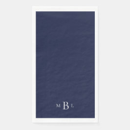 White Monogram Navy Hochzeit Napkins Serviette