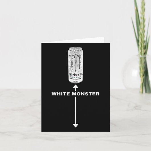 White Monster Funny Joke Man Friends Karte (Vorderseite)