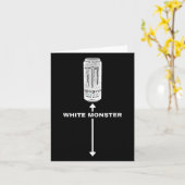 White Monster Funny Joke Man Friends Karte (Gelbe Blume)