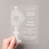 white monstrance design | First Holy Communion Acryleinladungen (Insitu (Handheld))