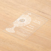 white monstrance | First Holy Communion Acryleinladungen (Ablage )