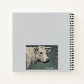 White Moo Cow Symbolismus Niedlich Grau Personal J Notizblock (Rückseite)
