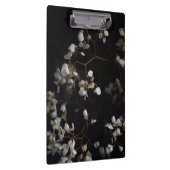 White moody flowers on dark background klemmbrett (Rechts)