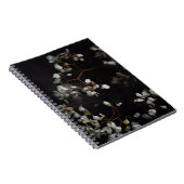 White moody flowers on dark background notizblock (Rechte Seite)