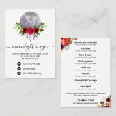 White Moon Crystal Zauber Jar Kit Visitenkarte (Vorne/Hinten)