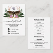 White Moon Moth Spell Jar Kit Visitenkarte (Vorne/Hinten)