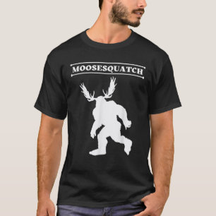White Moosesquatch Funny Moose Sassquatch Kryptid T-Shirt