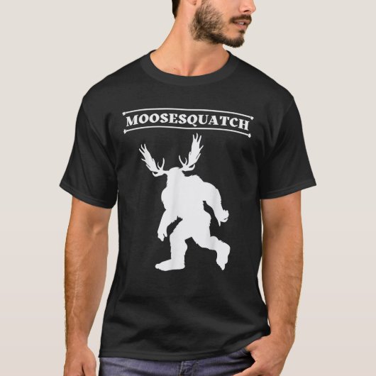 White Moosesquatch Funny Moose Sassquatch Kryptid T-Shirt (Vorderseite)