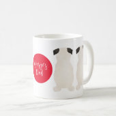 White Mops Geschenk für Vater Kaffeetasse (VorderseiteRechts)