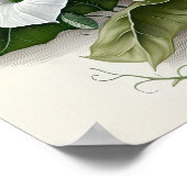 White Morning Gloriage Blume Art Print Poster (Ecke)