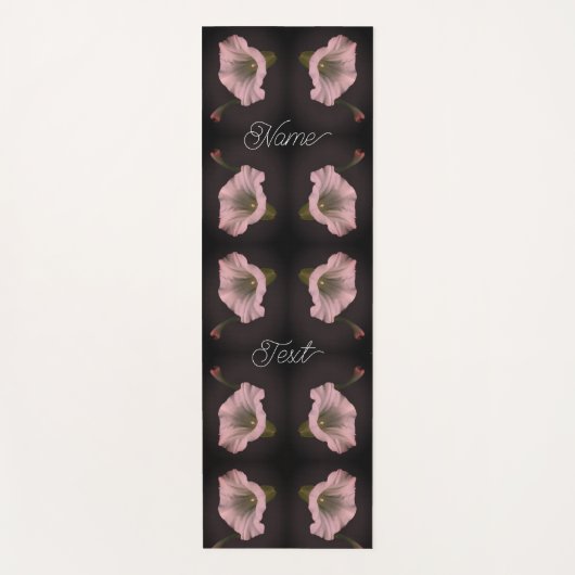 White Morning Glory Blume Abstrakt Personalisiert Yogamatte (Vorderseite)