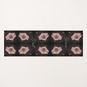 White Morning Glory Blume Abstrakt Personalisiert Yogamatte (Vorderseite (Horizontal))