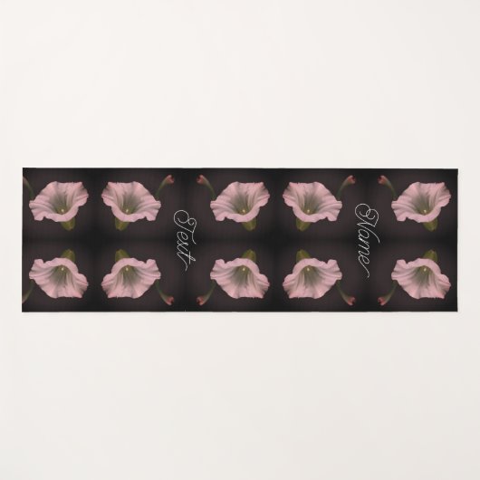 White Morning Glory Blume Abstrakt Personalisiert Yogamatte (Vorderseite (Horizontal))