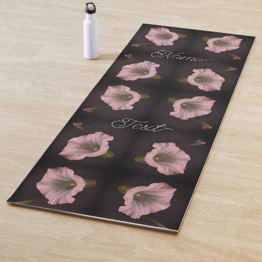 White Morning Glory Blume Abstrakt Personalisiert Yogamatte (Beispiel)