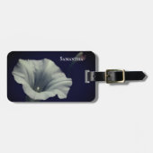White Morning Glory Blume Nah Personalisiert Gepäckanhänger (Vorderseite horizontal)
