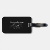 White Morning Glory Blume Nah Personalisiert Gepäckanhänger (Rückseite horizontal)