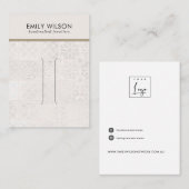 WHITE MOROCCAN TILE TEXTURE HAIR CLIP DISPLAD CARD VISITENKARTE (Vorne/Hinten)