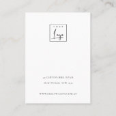 WHITE MOROCCAN TILE TEXTURE STUD EARRING DISPLAPLA VISITENKARTE (Rückseite)