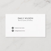 WHITE MOROCCAN TILE TEXTURE STUD EARRING DISPLAY VISITENKARTE (Rückseite)