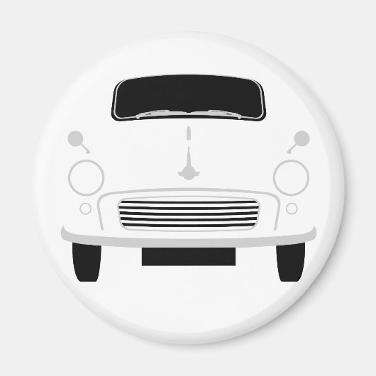 White Morris Minor Kühlschrank Magnet (Vorne)