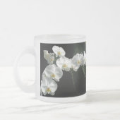 White Moth Orchid Blume & Ferns Mattglastasse (Links)