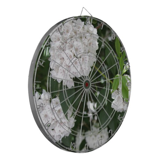 White Mountain Laurel Star Shaped Blume Dartscheibe (Vorderseite Links)