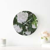 White Mountain Laurel Star Shaped Blume Große Wanduhr (Zuhause)