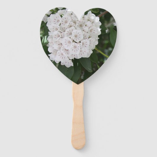 White Mountain Laurel Wedding Paddle Fan Fächer (Rückseite)