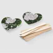 White Mountain Laurel Wedding Paddle Fan Fächer (Non-assembled)