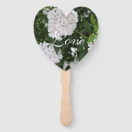 White Mountain Laurel Wedding Paddle Fan Fächer