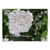 White Mountain Laurel Wedding Table Zent Cards (Vorderseite (Horizontal))