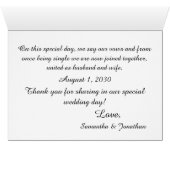White Mountain Laurel Wedding Table Zent Cards (Innenansicht Horizontal (Unten))