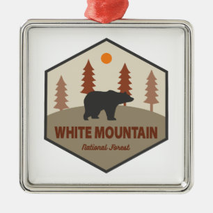 White Mountain National Forest Bear Ornament Aus Metall
