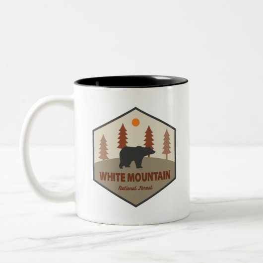 White Mountain National Forest Bear Zweifarbige Tasse (Links)