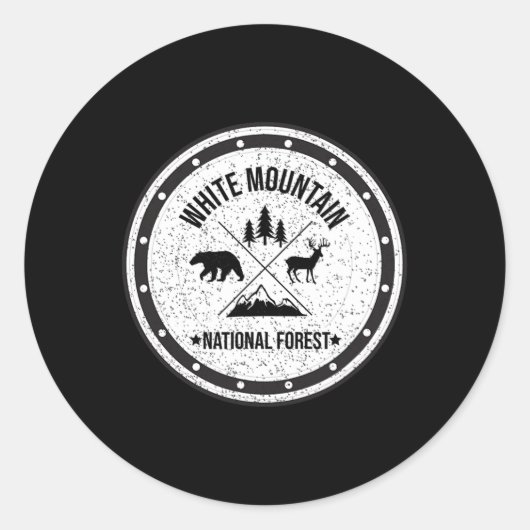 White Mountain National Forest New Hampshire Maine Runder Aufkleber (Vorderseite)
