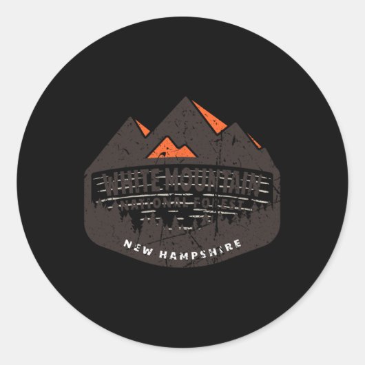 White Mountain National Forest New Hampshire Usa  Runder Aufkleber (Vorderseite)