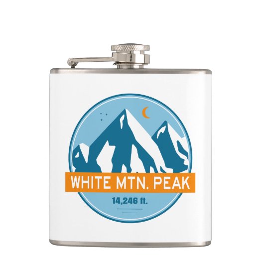 White Mountain Peak California Flachmann (Vorderseite)