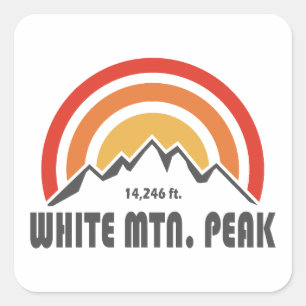 White Mountain Peak California Quadratischer Aufkleber